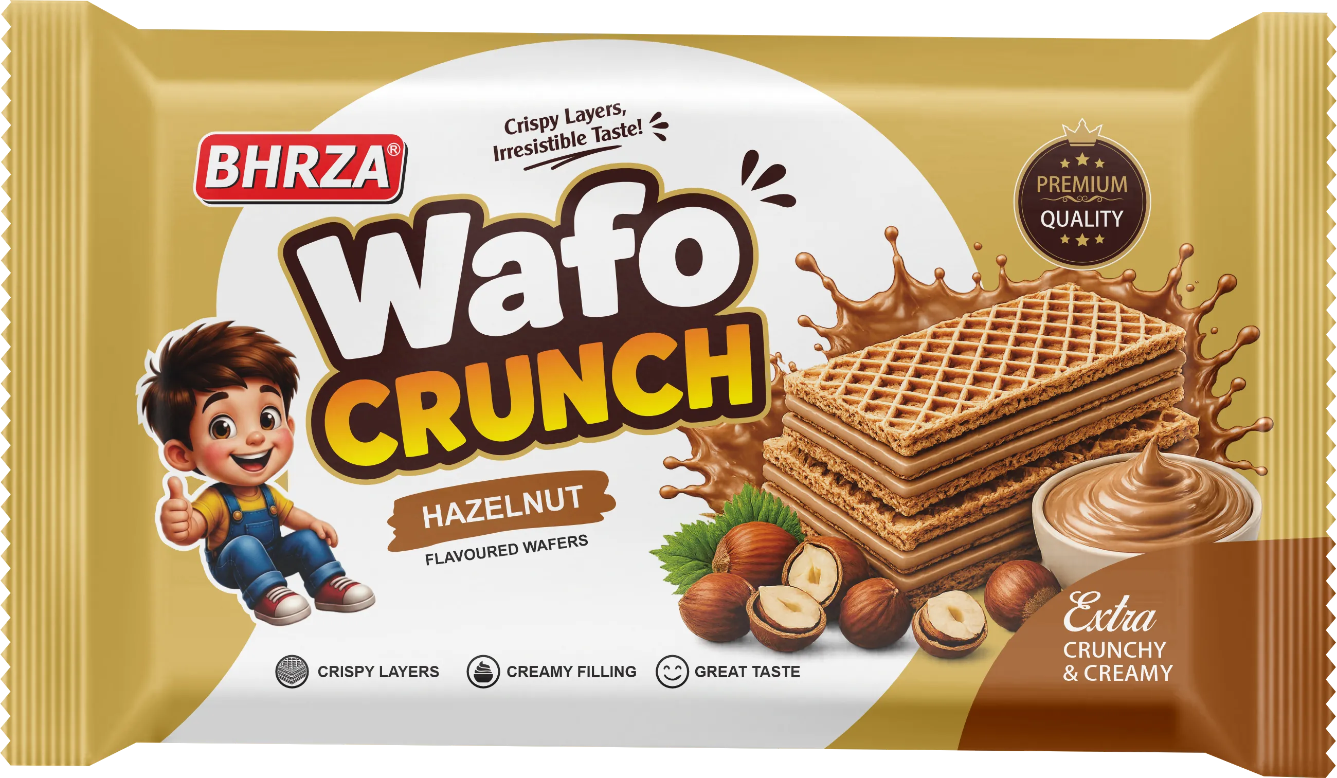 Wafo Crunch Hazelnut - Standard Pack